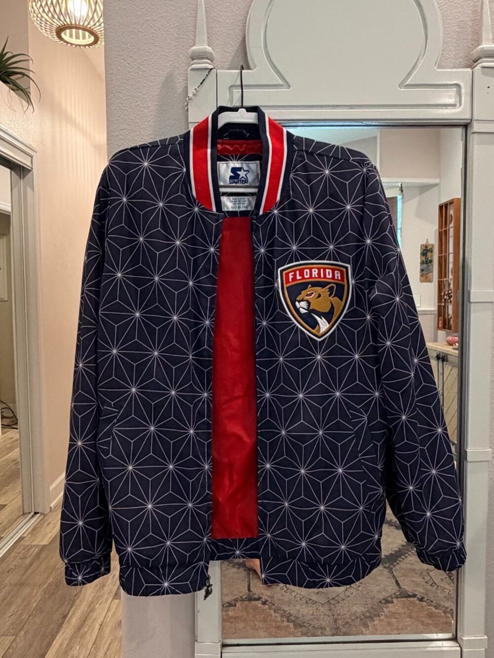 Florida Panthers Starter Jacket Men's M G-III NHL Navy Geometric Pantherland